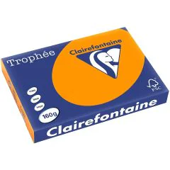 Ramette de papier Trophée de 250 feuilles A4 160g - Orange Vif : CLAIREFONTAINE Photo