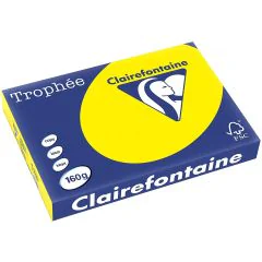 Ramette de papier de 250 feuilles A3 160g - Jaune Soleil : CLAIREFONTAINE Trophée Image