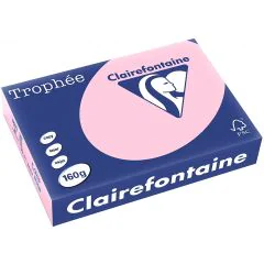 Ramette de papier de 250 feuilles A3 160g - Rose : CLAIREFONTAINE Trophée Visuel