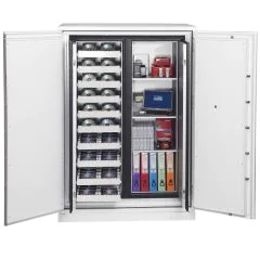 PHOENIX  DATA COMMANDER DS4623E : Armoire forte ignifugée anti-feu - Serrure électronique - Coupe-feu 2 Heures  - 457 Litres ouvert