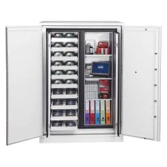 PHOENIX  DATA COMMANDER DS4623K : Armoire forte ignifugée anti-feu - Serrure à clef - Coupe-feu 2 Heures  - 457 Litres ouvert