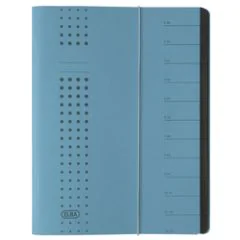 ELBA 400001035 : Trieur à élastique 12 compartiments - Bleu