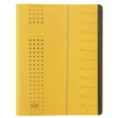 ELBA 400001991 : Trieur à élastique 12 compartiments - Jaune