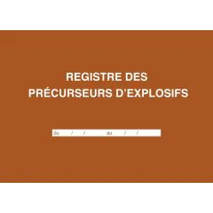 Registre des Précurseurs d'Explosifs ELVE 49001 Modèle