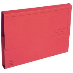 Lot de 50 Chemises à poche en carte recyclée - Rouge : EXACOMPTA Image