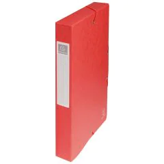 Boîte de classement Carte lustrée - Dos 40 mm - Rouge EXACOMPTA Visuel