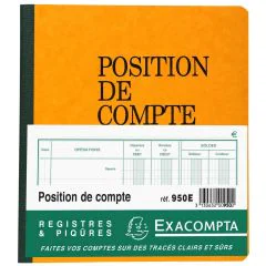 EXACOMPTA 950E : Position de compte - 210 x 190 mm Visuel