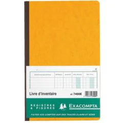Livre d'inventaire 7400E EXACOMPTA Registre comptable