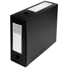 Boîte de classement à pression - Dos 100 mm - Noir : EXACOMPTA Image