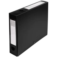 Boîte de classement à pression - Dos 60 mm - Noir : EXACOMPTA Image