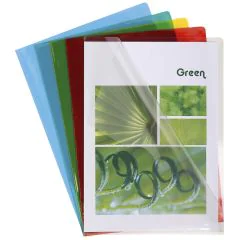 Lot de 100 Pochettes à Coins A4 en PVC lisse - Assortiment EXACOMPTA Visuel
