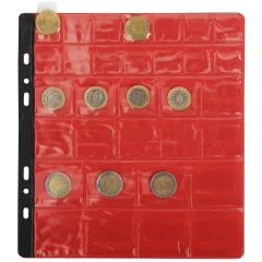 Lot de 3 feuilles numismatiques - 32 cases - Diamètre 20 à 40 mm EXACOMPTA Visuel