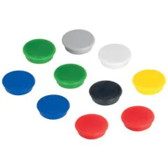 FRANKEN : Lot de 10 aimants ronds - 13 mm - Assortiment