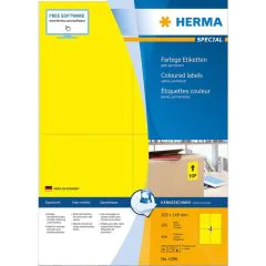 4396 HERMA : Étiquettes adhésives - Multi-usages - 105,0 x 148,0 mm - Jaune