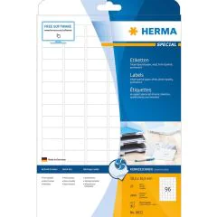 Étiquettes adhésives Jet d'Encre - 30,5 x 16,9 mm. - Blanc HERMA 8832