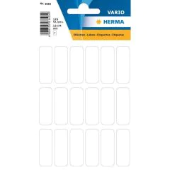 HERMA Lot de 126 étiquettes adhésives - 12 x 34  mm - Blanc