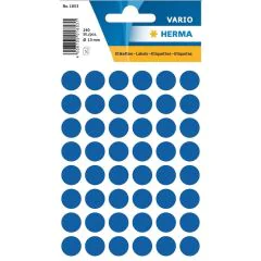 HERMA 1853 : Lot de 240 étiquettes adhésives rondes - 13,0 mm - Bleu foncé
