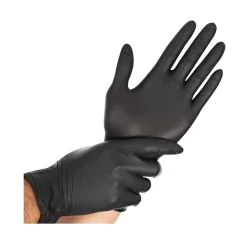 Gants en Nitrile Noir - Taille L : HYGOSTAR 