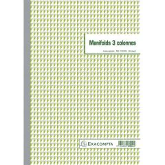 Photo Cahier autocopiant Dupli - 3 Colonnes - 297 x 210 mm EXACOMPTA Couverture
