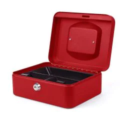 Photo Caisse à monnaie - Rouge - 200 x 160 x 90 mm : PAVO 8011872