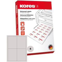 Étiquettes adhésives - 70 x 37 mm - Blanc KORES Lot de 2400
