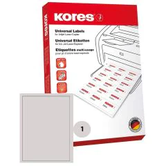 Étiquettes adhésives blanches A4 210 x 297 mm KORES