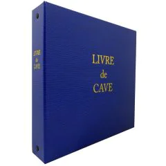 ELVE 601 : Livre de cave Bleu Etiquette bouteille de vin