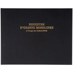 Livre de police automobile  Registre d'objets mobiliers garagistes et VO 4441E Exacompta