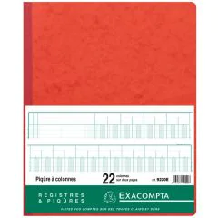 EXACOMPTA Registre 22 colonnes - 400 x 300 mm
