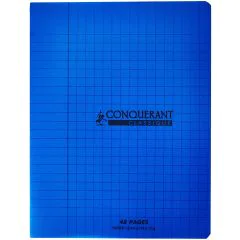 Photo Cahier Séyès / Grands carreaux - Polypro - 48 pages - 170 x 220 mm CONQUERANT :