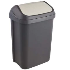 Photo Poubelle avec couvercle - 10 litres - Anthracite/Crème KEEEPER