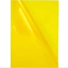 Photo Lot de 100 Pochettes à coins transparentes A4 - Jaune : PRO-Office