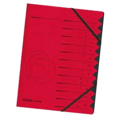 Photo Trieur à élastiques 12 compartiments - Rouge : HERLITZ  10843324