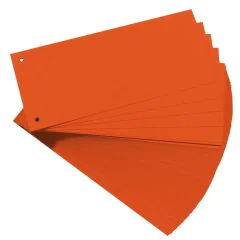 Photo Intercalaires en carton - 240 x 105 mm - Orange : HERLITZ Lot de 100 réf. 10843647