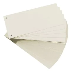 Photo Intercalaires en carton - 240 x 105 mm - Blanc : HERLITZ Lot de 100 réf. 10843654