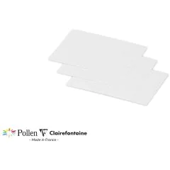 Photo POLLEN : Carte de papier Blanc irisé - Format 70 x 95 mm 11287C