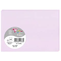 Photo Cartes en papier - C6 110 x 155 mm - Lilas CLAIREFONTAINE Pollen Lot de 25