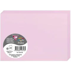 Photo Cartes double en papier - 110 x 155 mm C6 - Rose dragée - CLAIREFONTAINE Pollen