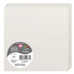 Photo Cartes double en papier - 135 x 135 mm - Gris Perle CLAIREFONTAINE Pollen Lot de 25