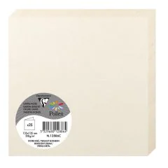 Photo Cartes double en papier - 135 x 135 mm - Ivoire Irisé CLAIREFONTAINE Pollen Lot de 25
