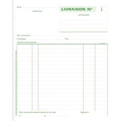 Photo LIVRAISONS Carnet autocopiant Tripli - 210 x 180 mm EXACOMPTA