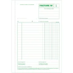 Photo FACTURES sans TVA - Carnet autocopiant Tripli - 210 x 148 mm EXACOMPTA 