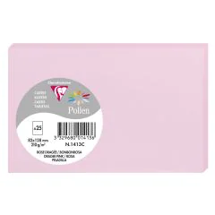 Photo Carte en papier - 82 x 128 mm - Rose Dragée : POLLEN Lot de 25 