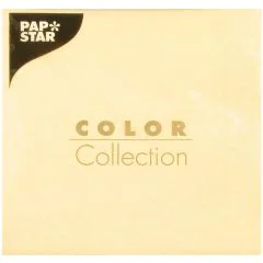 Photo Lot de 50 serviettes de table unies - Crème PAP STAR Restaurant 14232