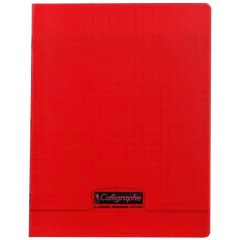 Photo Cahier Séyès 96 pages - 170 x 220 mm - Rouge CALLIGRAPHE Polypro
