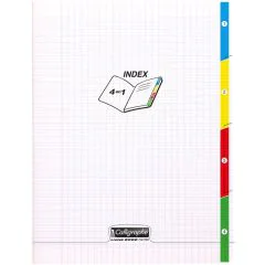 Photo Cahier Séyès 140 pages - 4 index - 240 x 320 mm CALLIGRAPHE Polypro