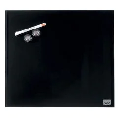 Photo Tableau magnétique en verre Diamond - 450 x 450 mm - Noir : NOBO 1903951