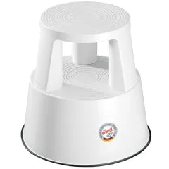 Photo Tabouret marche pied à roulettes - Blanc WEDO