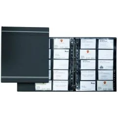 Photo Classeur à anneaux 400 cartes de visite - PVC anthracite DURABLE Visifix