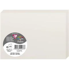 Photo Cartes double en papier - 110 x 155 mm C6 - Gris perle- CLAIREFONTAINE Pollen 